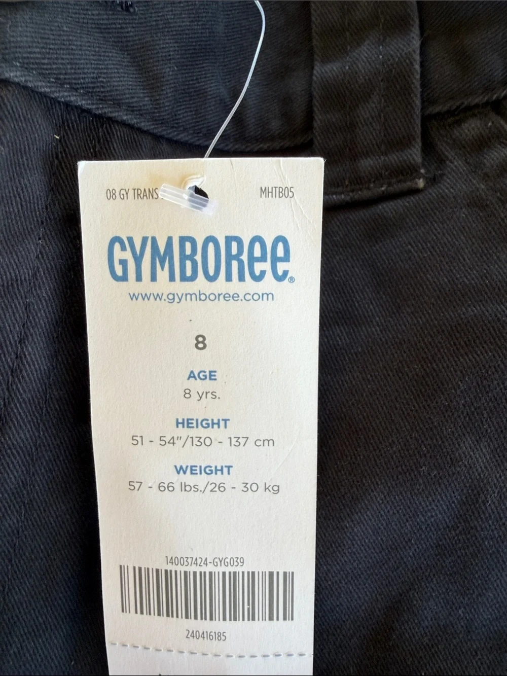 NWT Gymboree Boys Navy Cargo Pants With Adjustable Waist